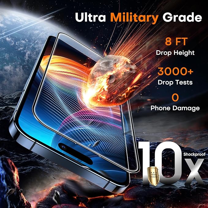 Tocol Screen Protector For iPhone 15 Pro Max 9H Hardness Military Grade NEW - Image 3