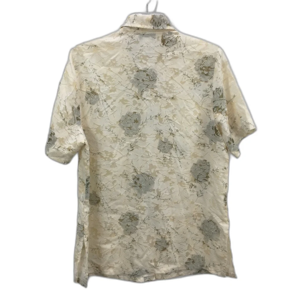 Kate Harris Rose Linen Blend Yellow Organza Shortsleeve Top Ladies Size Small - Image 2