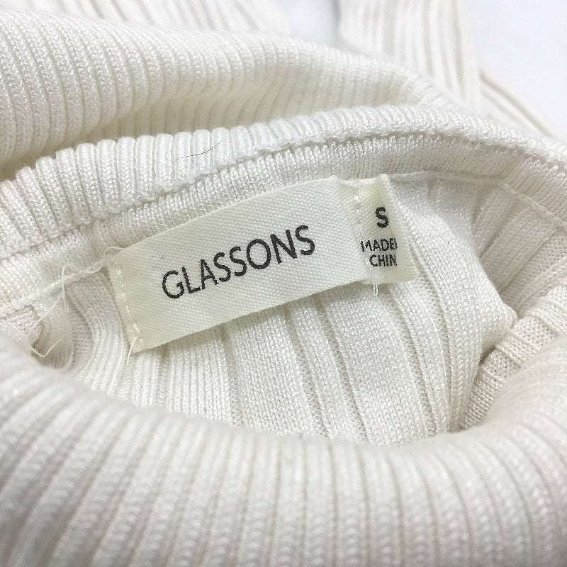 Glassons Rib Slim Fit White Turtleneck Longsleeve Top Ladies Size Small - Image 3