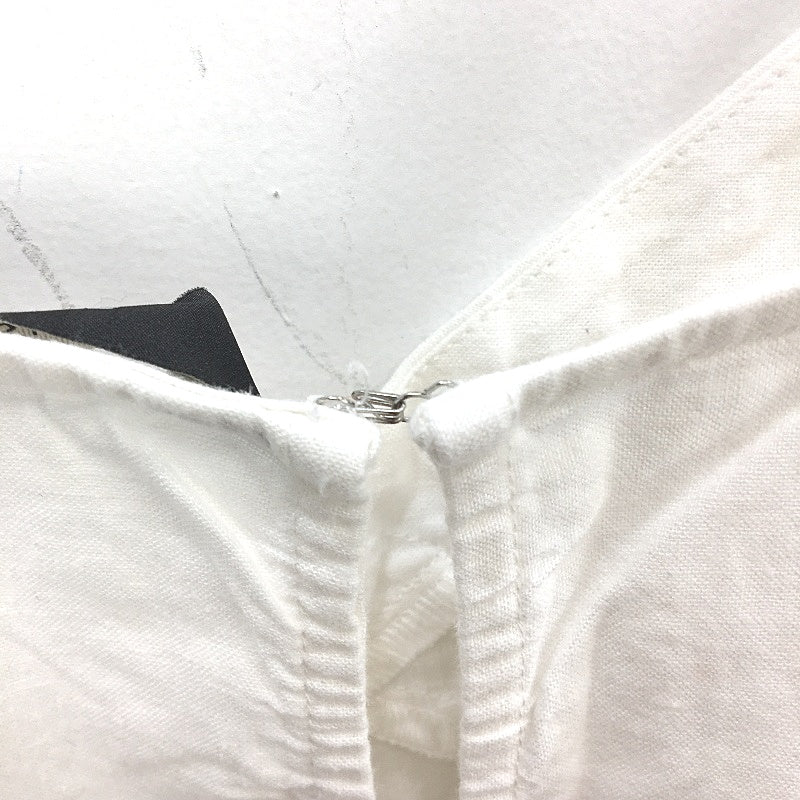 Glassons Linen Blend Plain White Spaghetti Strap Midi Dress Ladies Size 8 - Image 3