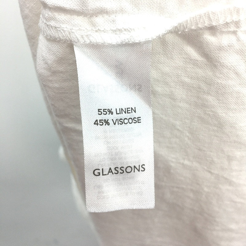 Glassons Linen Blend Plain White Spaghetti Strap Midi Dress Ladies Size 8 - Image 5