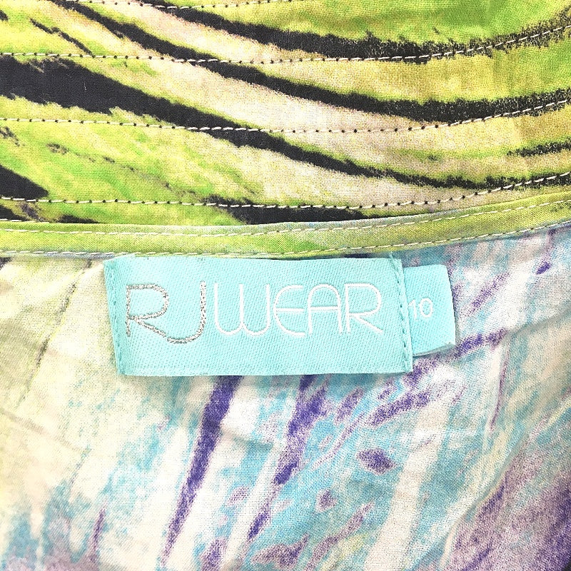 RJWear Rainbow Abstract Animal Pattern Sleeveless Blouse Ladies Size 10 - Image 3