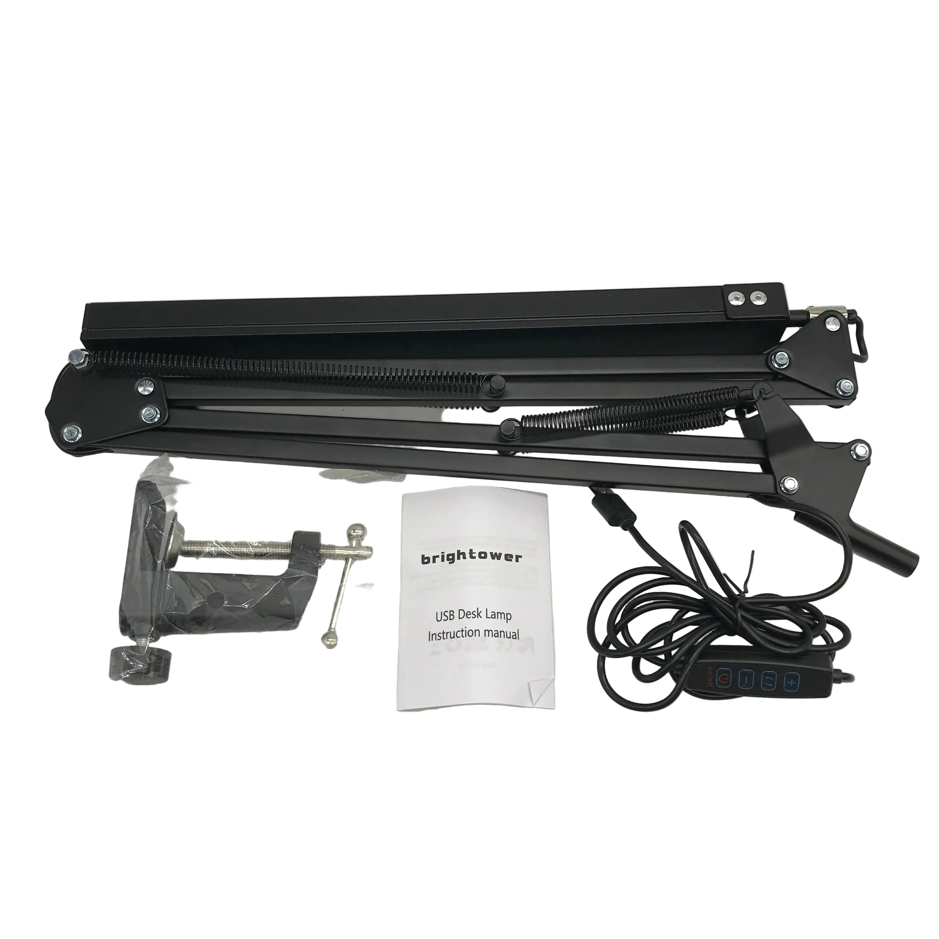 Brightower 32cm LED Metal Arm Dimmable Architect Lamp with Clamp NEW