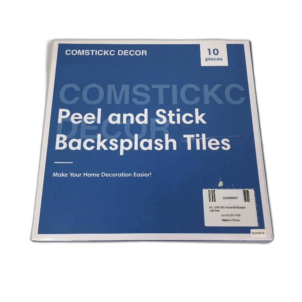 COMSTICKC Decor 10 Piece Light Green Square Peel and Stick Backsplash Tiles NEW - Image 5