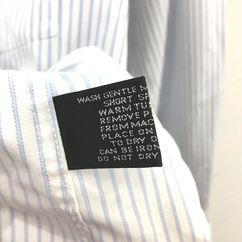 Geoffrey Beene Cotton Blend Blue Stripe L/Sleeve Dress Fitted Shirt Mens Size 41 - Image 4