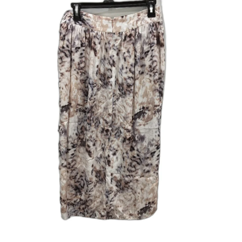 Basque Petite Textured Mottled Print Mid Length Zip Up Skirt Ladies Size 8 NEW - Image 2