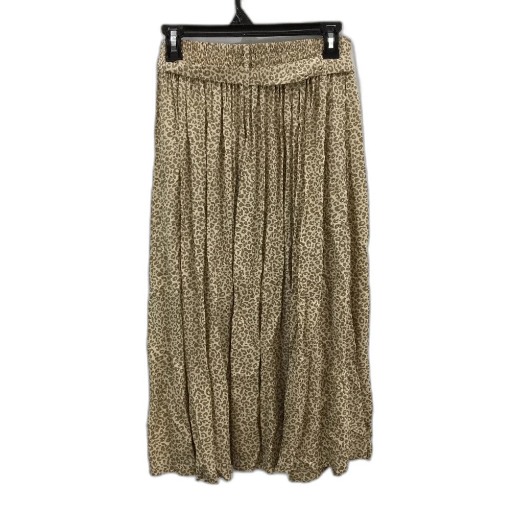 Buddha Wear Tan Animal Print 100% Tencel Skirt With Pockets Ladies Size XS - Image 2