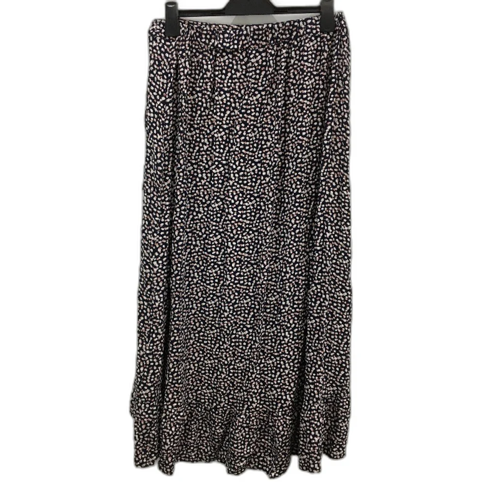 Portmans Black Spotted Viscose Elastic Waisted Lightweight Skirt Ladies Size 14 - Image 2