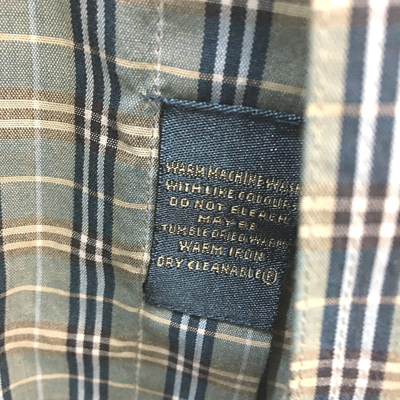 Country Club by Fletcher Jones Long Sleeve Grey & Navy Check Shirt Mens Size L - Image 4