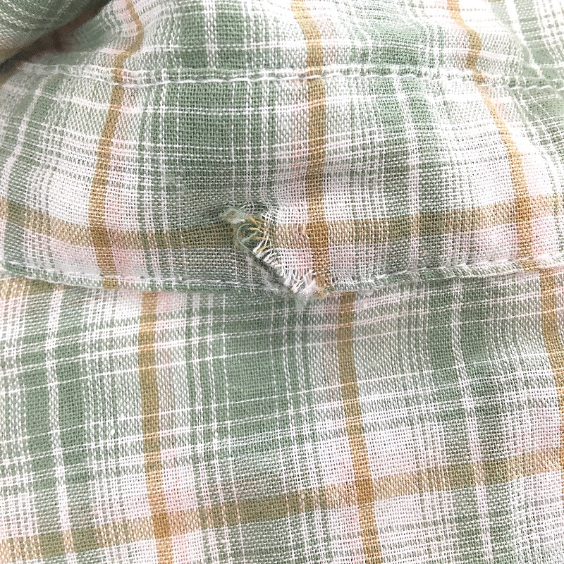 Stussy 100% Cotton Green Tan Check Short Sleeve Lightweight Shirt Mens Sze M NEW - Image 3