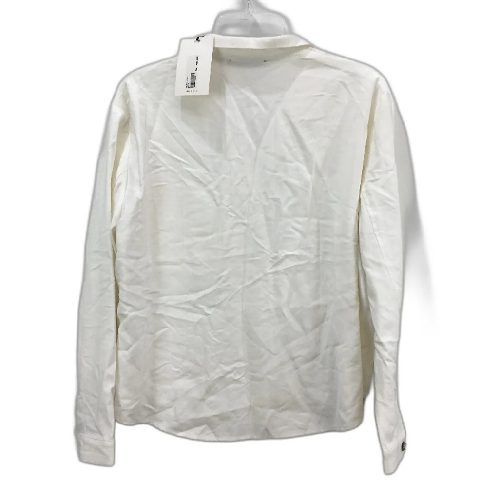 Mix & Max White Helena Wide Style Collard Button Up Shirt Ladies Size Small NEW - Image 2