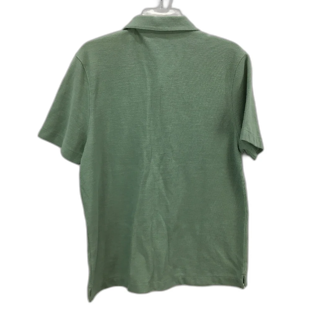 KDS Design Moss Green Textured Waffle Short Sleeve Button Up Top Mens Size M NEW - Image 2