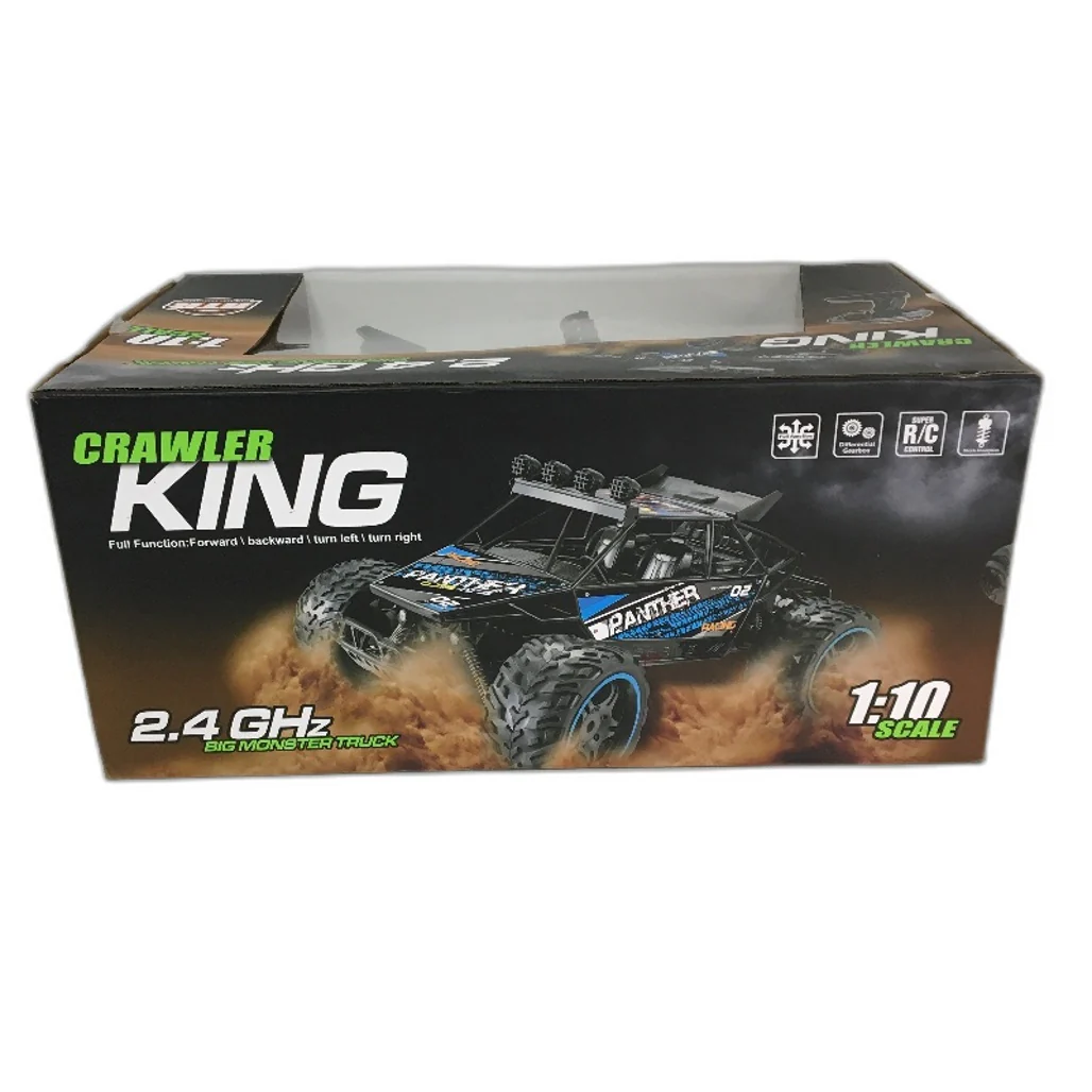 Crawler King 2.4 GHz Blue Panther Ready To Run High Speed 1:10 RC Car Age 8+ NEW - Image 4