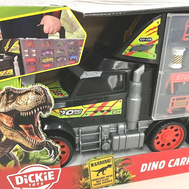 Dickie Toys Dino Carry Case 42 Die Cast Car Slot Truck with Accessories NEW - Image 4