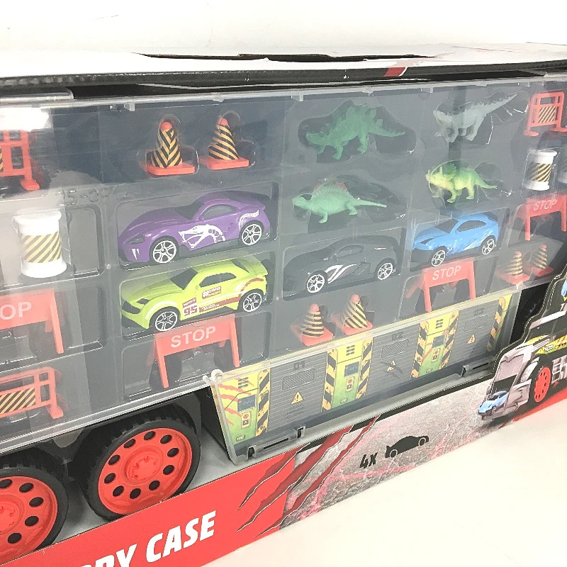 Dickie Toys Dino Carry Case 42 Die Cast Car Slot Truck with Accessories NEW - Image 5