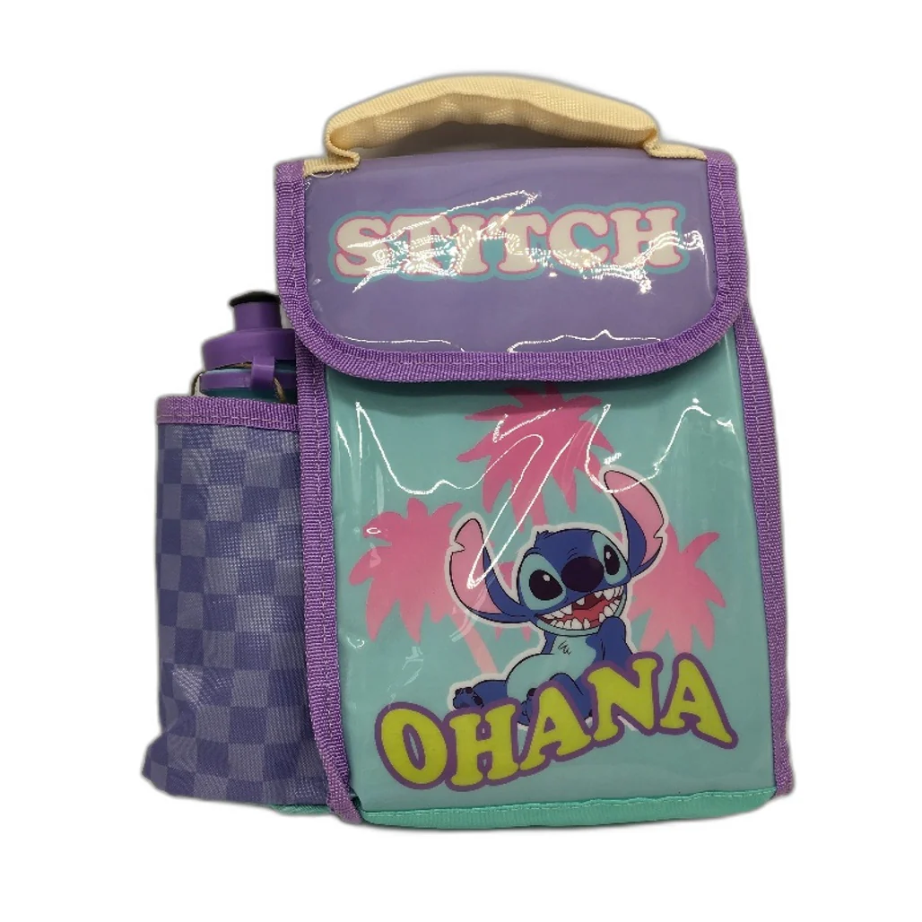 Stitch Ohana 3 PCS Lunch Set Sandwich Container Water Bottle & Lunch Bag NEW - Image 3