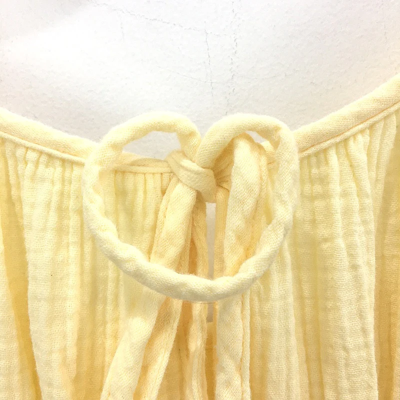 Seed Heritage Muslin Pastel Yellow Boxy Cotton Mini Dress Ladies Size 6 - Image 3