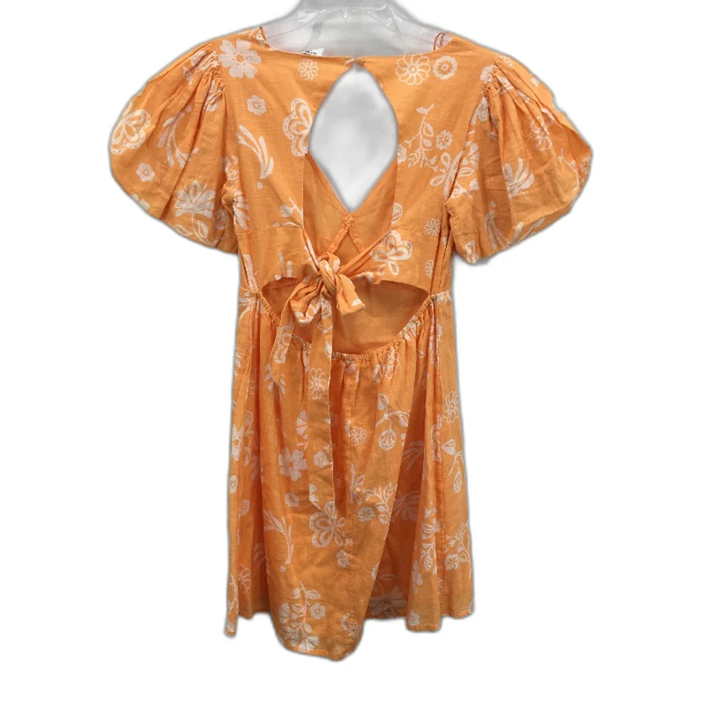 Cotton On Elice V Neck Orange Brooke Block Print Mini Dress Ladies Sz Small NEW - Image 2