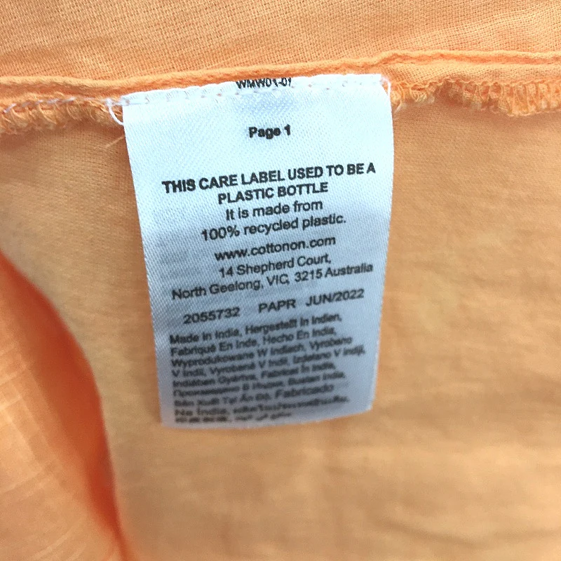 Cotton On Elice V Neck Orange Brooke Block Print Mini Dress Ladies Sz Small NEW - Image 6