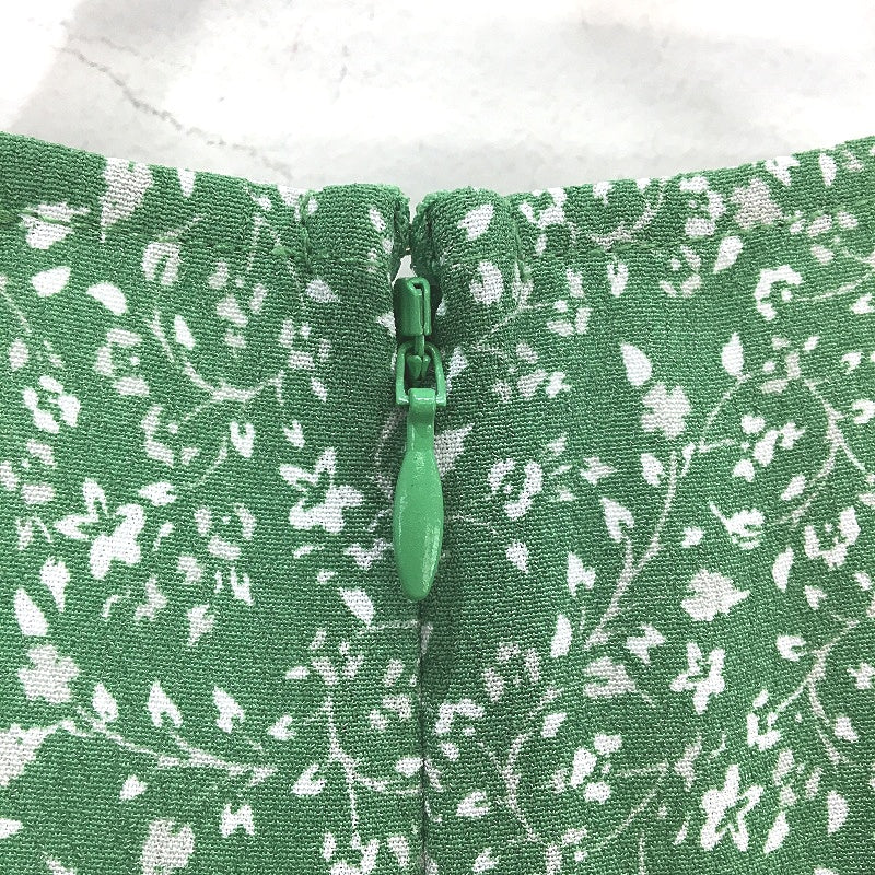 Tokito Meadow Dreams Green Floral Shortsleeve Mini Dress Ladies Size AU 10 NEW - Image 3