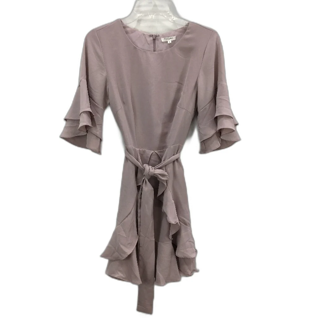 Tussah Cecilia Ruffle Mid Sleeve Lavender Belted Mini Dress Ladies Size 6