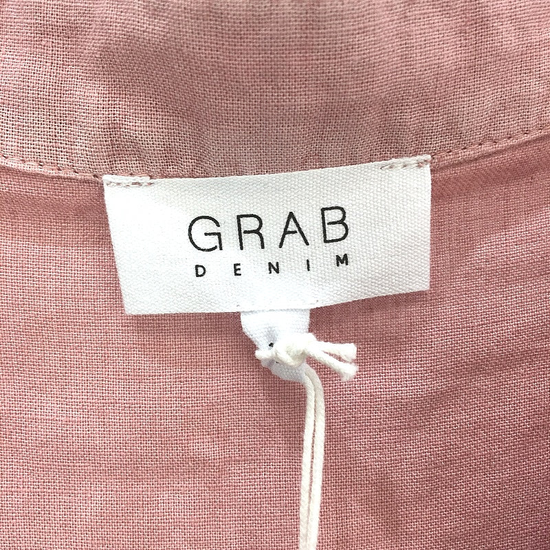 Grab Denim Plain Blocky Linen Blend Blush Pink Mini Dress Ladies Size 10 NEW - Image 3