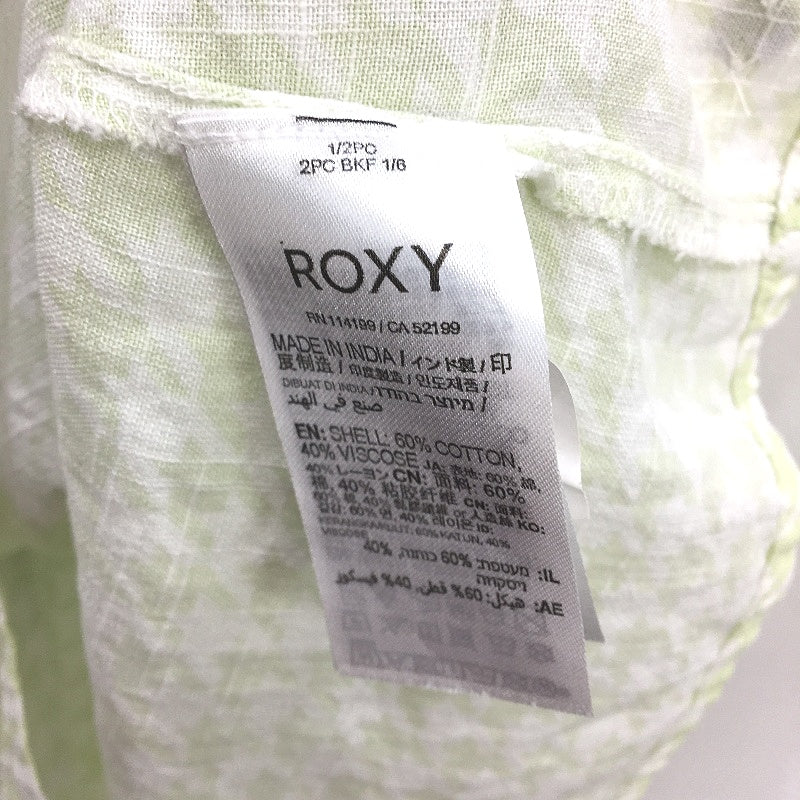 Roxy Shine A Light Green Houndstooth Strappy Mini Dress Ladies Size Medium - Image 5