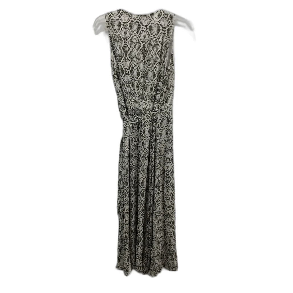 Witchery Snake Print Black White Wrap Around Sleeveless Midi Dress Ladies Size 8 - Image 2