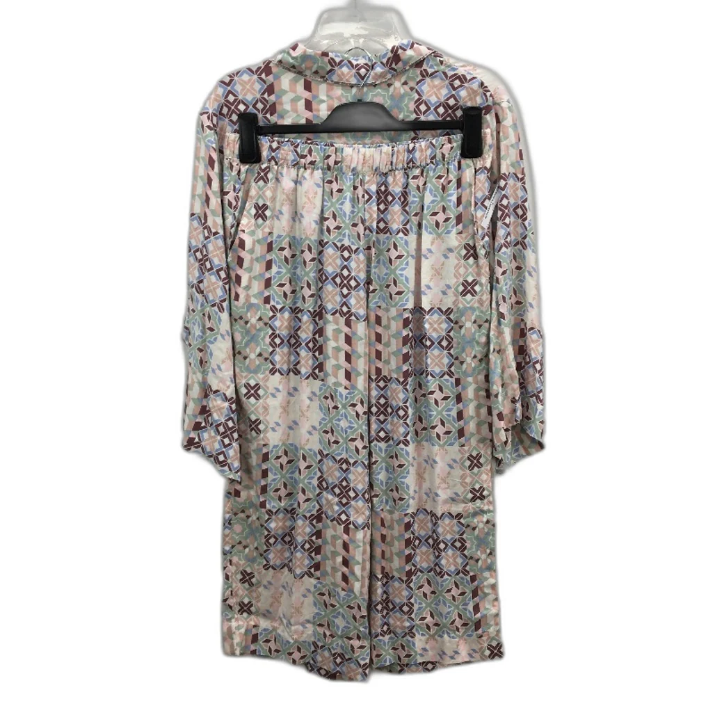 Chloe & Lola Pastel Geometric Pattern Midsleeve PJ Set Ladies Size Small NEW - Image 2