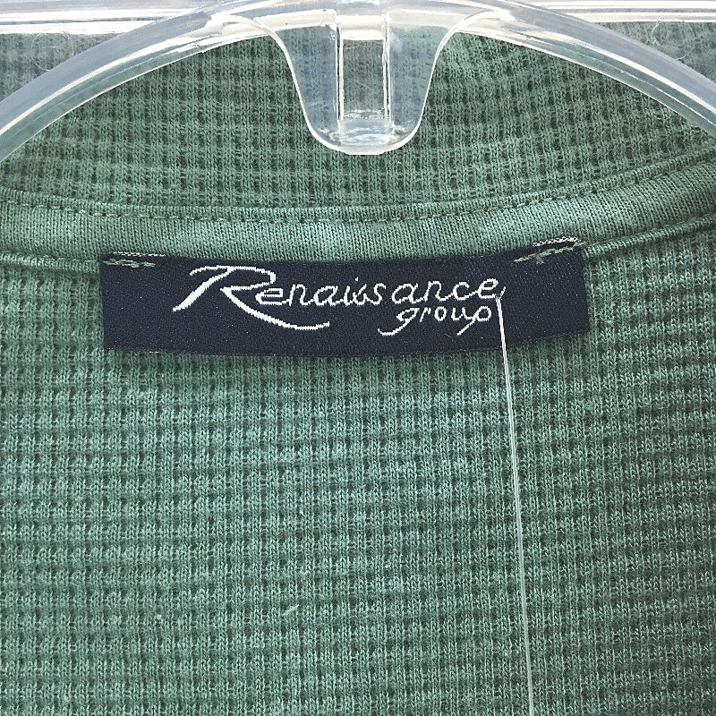 Renaissance Apparel Cotton Blend Pine Green Waffle Polo TShirt Mens Size M NEW - Image 3