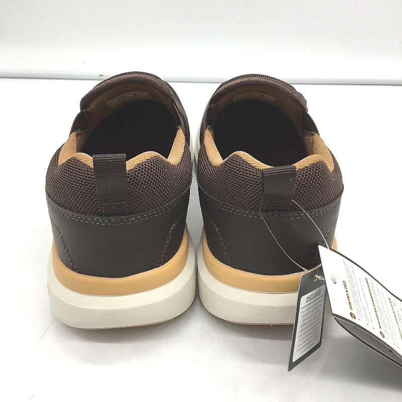Fitville Brown & Tan Slip On Arch Heel Support Sneakers Mens Size WIDE US10 NEW - Image 3