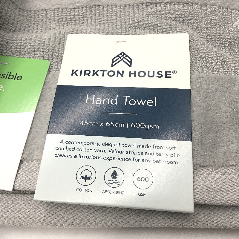 Kirkton House 4pc Plum & Grey Cotton Velour Bath Sheet & Bath Towel Pack NEW - Image 3