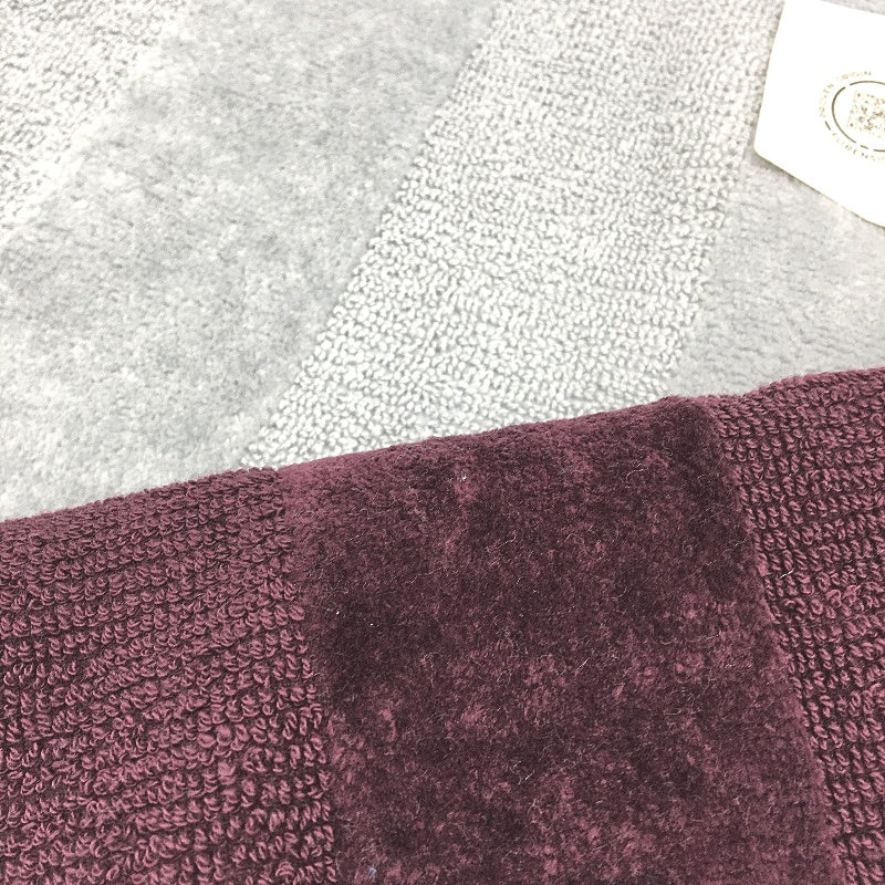 Kirkton House 4pc Plum & Grey Cotton Velour Bath Sheet & Bath Towel Pack NEW - Image 6