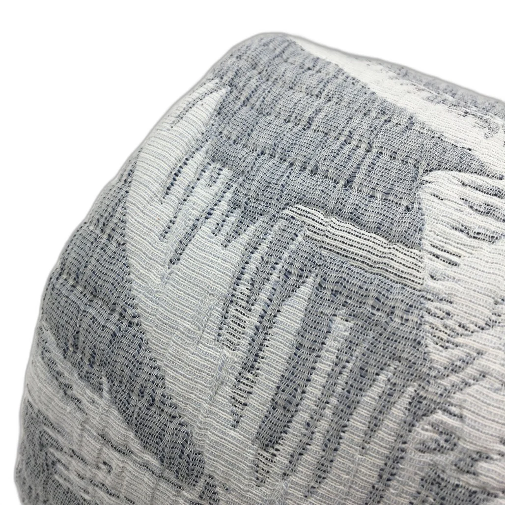 Kirkton House Cotton Covered Tropical Themed Lightweight Grey Blanket NEW - Image 5