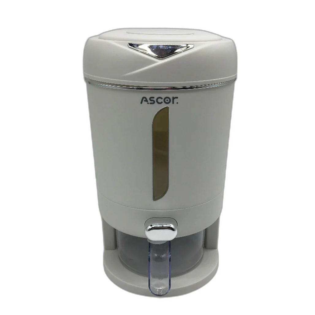ASCOR Rice Cereal Dispenser Bin Large Storage Container With Measuring Cup NEW
