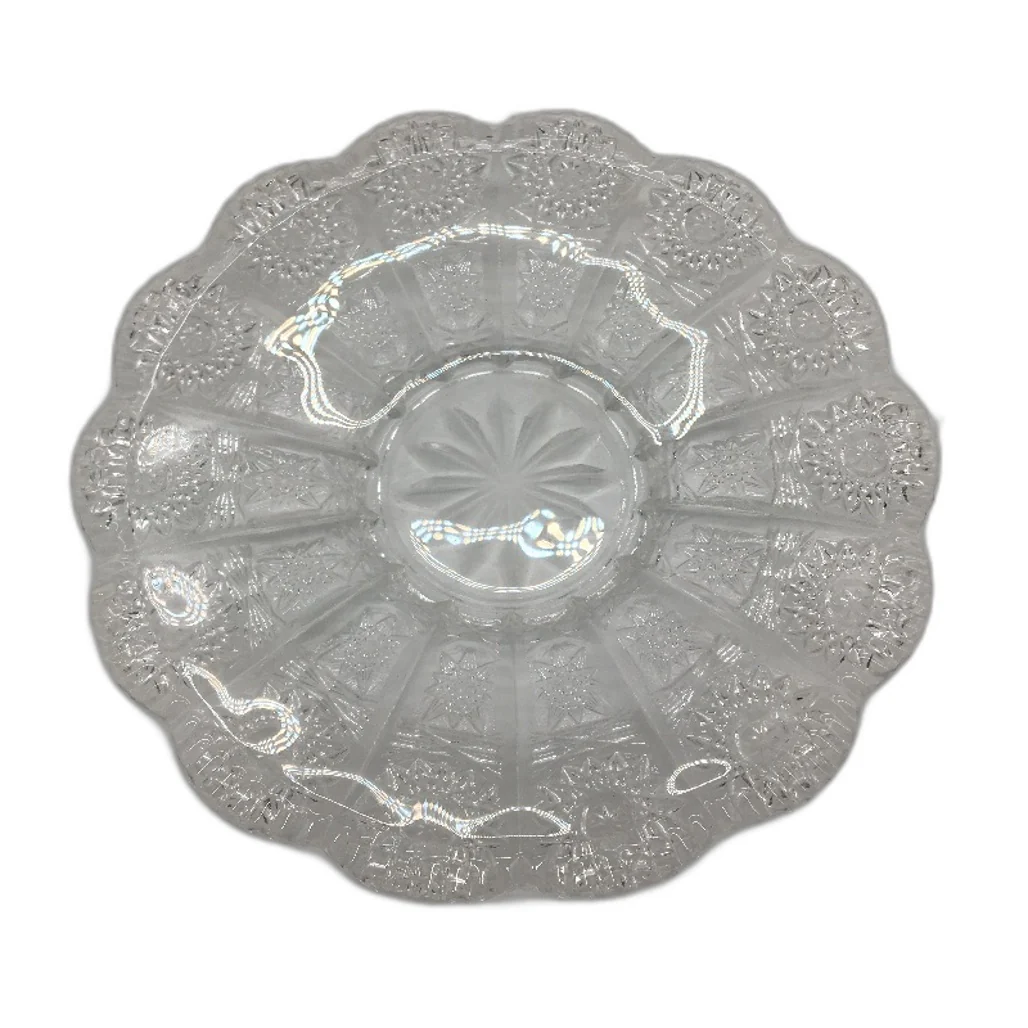 Clear Crystal 6 Pack Small Glass Plates For Snack Dessert Fruit Appetizer NEW - Image 3