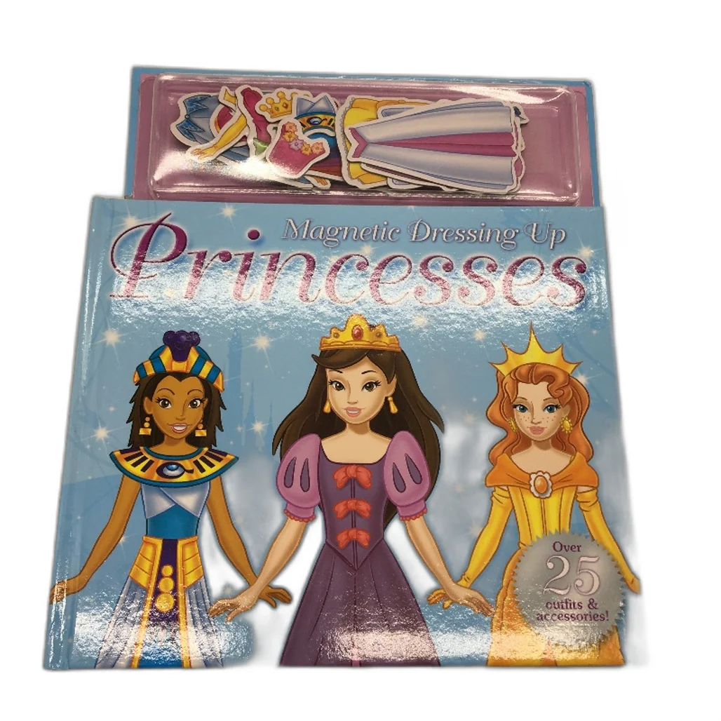 Princess Books 3PCS Bundle Magnetic Dress Up Colouring Kit & Activity Book NEW - Image 2