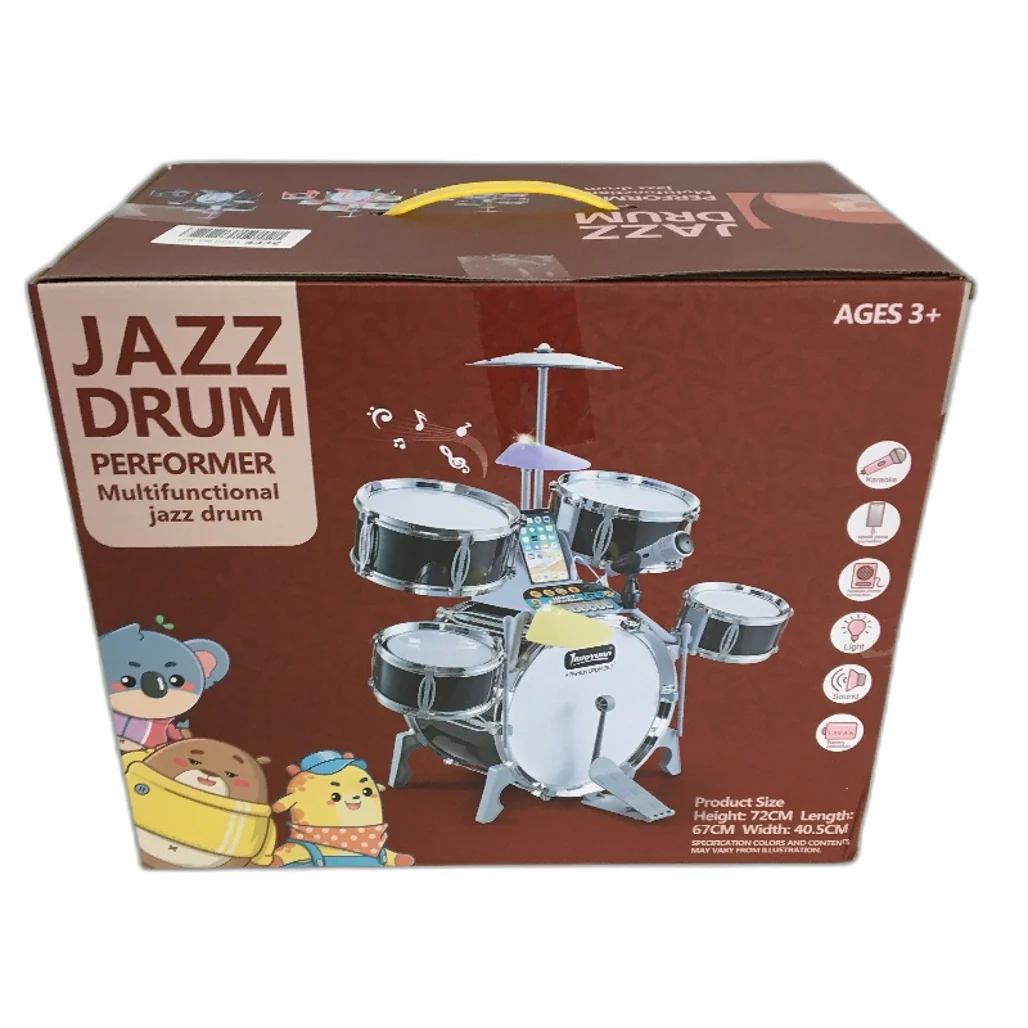 Children's Jazz Black Electric Drum Instrument Toy Set for Ages 3 Up NEW - Image 5