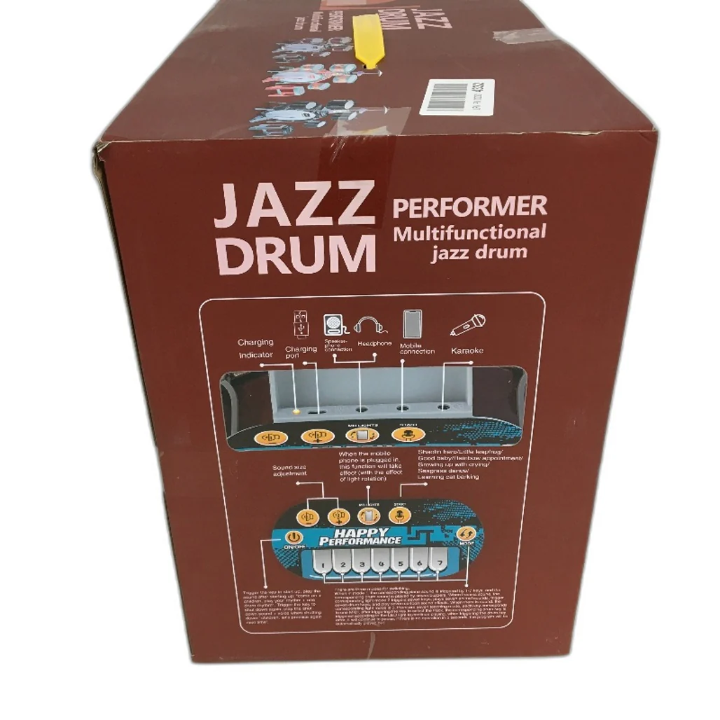 Children's Jazz Black Electric Drum Instrument Toy Set for Ages 3 Up NEW - Image 6