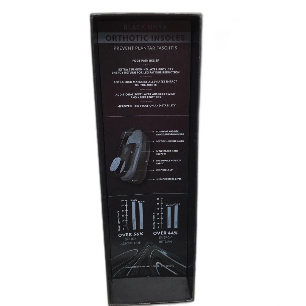 EasyFeet Black Onyx Anti Fatigue Feet Insoles Unisex Size Small AU/UK 6-7.5 NEW - Image 4