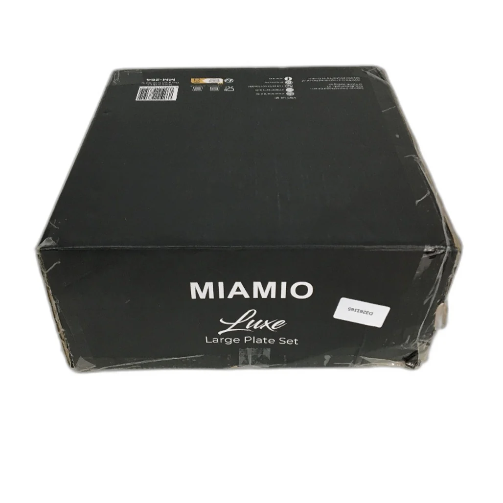 MIAMIO 4 Piece Luxe Collection 26cm White Ceramic Dinner Plates Set NEW - Image 3