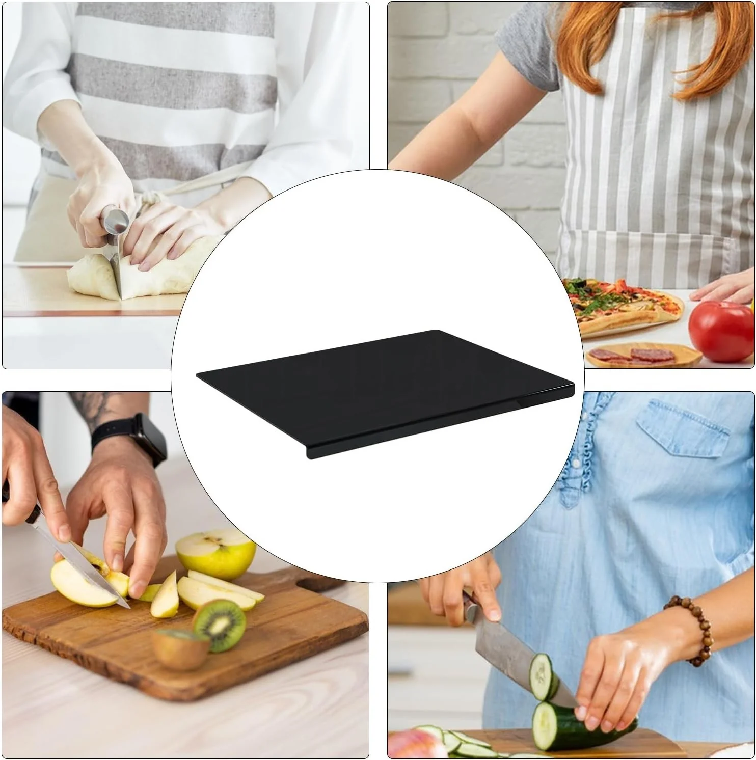 Generic Large Acrylic Cutting Board with Counter Lip for Cooking Online... - Image 4