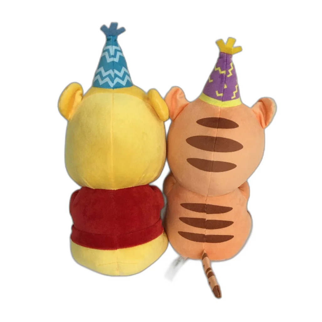 Winnie The Pooh & Tigger With Party Hat 2 Pack Soft Plush Toys Plushies NEW - Image 2