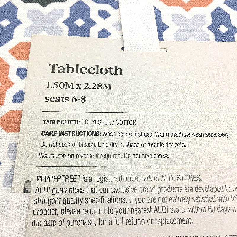 Peppertree Home Collection Aztec Print Rectangle Tablecloth 150 x 228cm NEW - Image 3