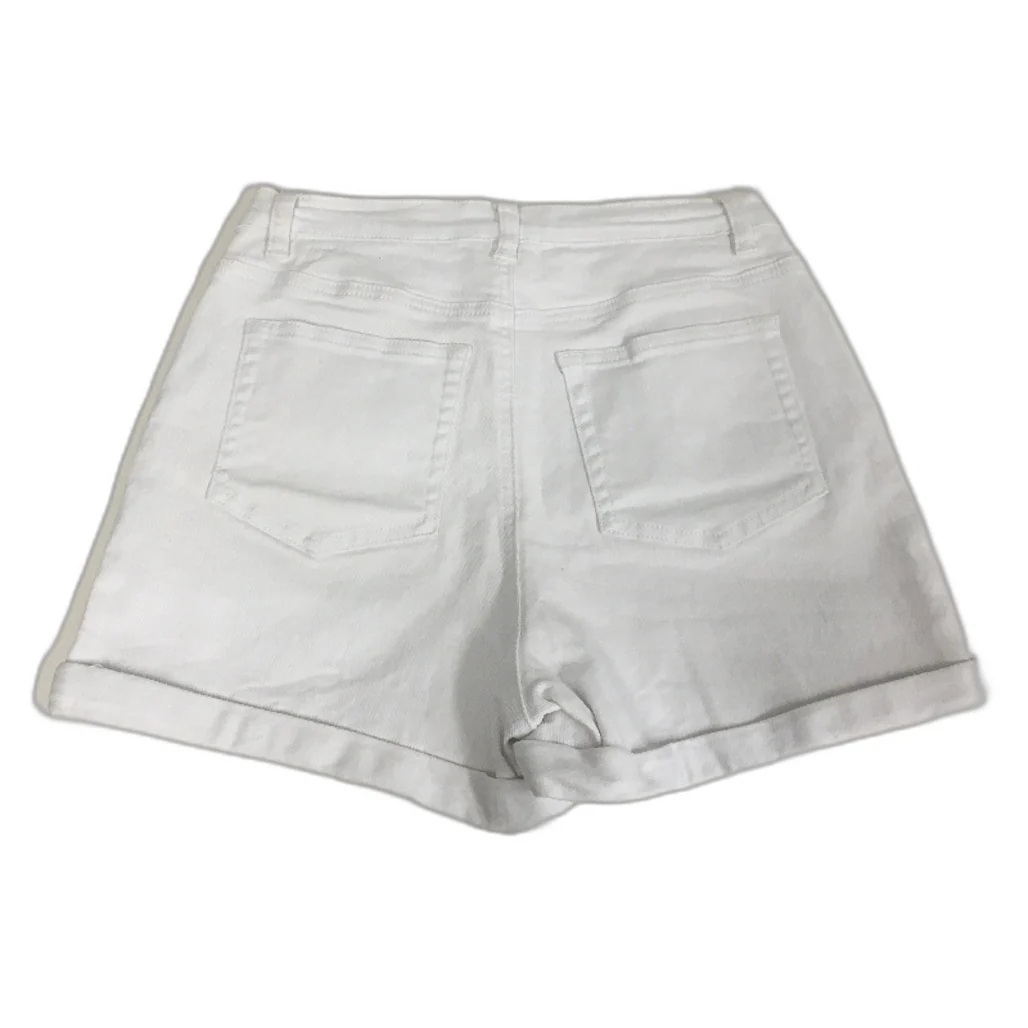 Seed Teen White Denim Cuffed Hem High Waisted Shorts TEENS Size 14 - Image 2