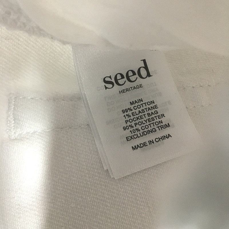 Seed Teen White Denim Cuffed Hem High Waisted Shorts TEENS Size 14 - Image 4