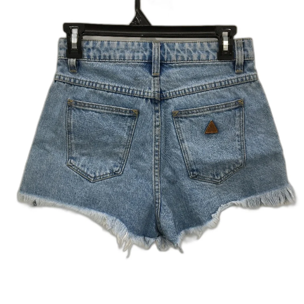 Abrand Jeans Raw Hem 100% Cotton Mid Blue Denim Shorts Ladies Size 8 / 27 - Image 2