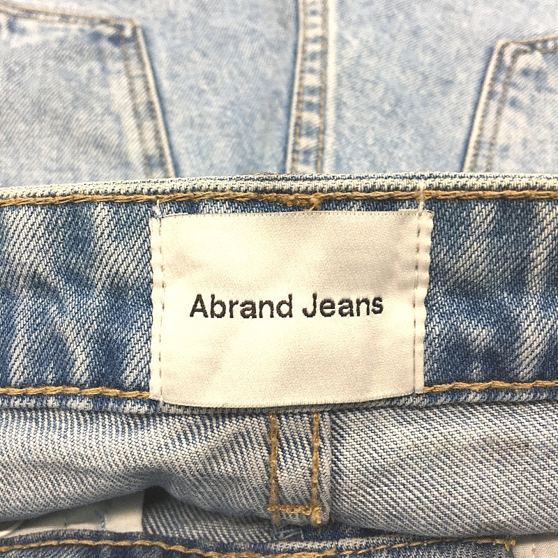 Abrand Jeans Raw Hem 100% Cotton Mid Blue Denim Shorts Ladies Size 8 / 27 - Image 3