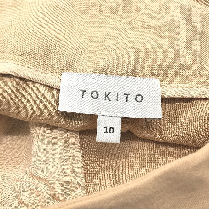 Tokito Myer Sample Sand Tan Viscose Blend Soft Wide Leg Pants Ladies Size 10 NEW - Image 3