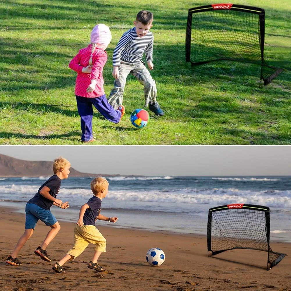 Wiel 4ft x 3ft Fold-Up Soccer Goals with Reflective Strips for Kids Australia - Image 3